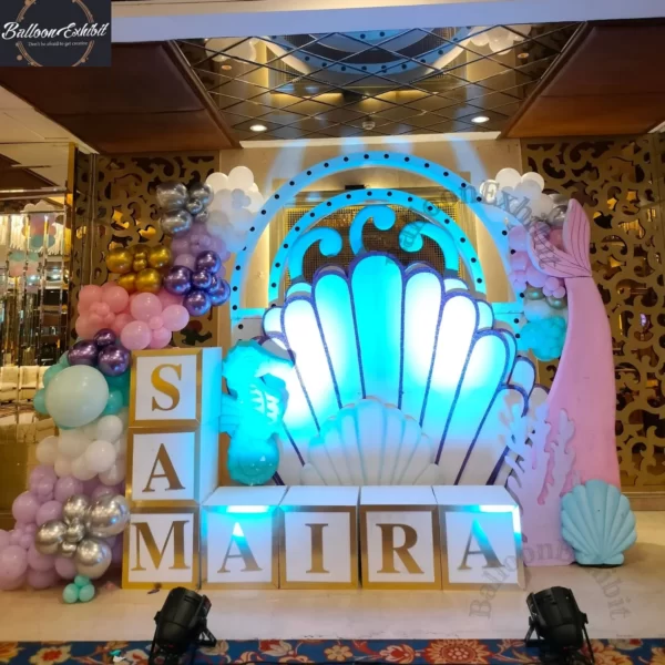 Mermaid Birthday Theme Decoration Selfie Booth