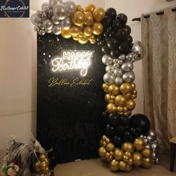 Black Sequin Party Decor