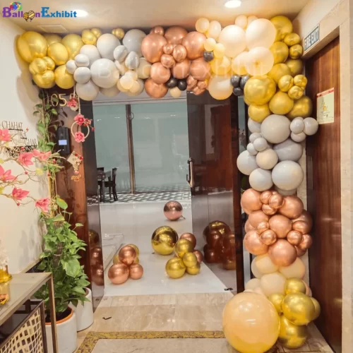 Golden Balloon Garland Decoration in Delhi NCR, Gurgaon, Noida, Faridabad
