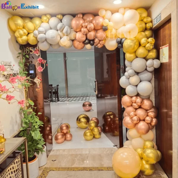 Golden Balloon Garland Decoration