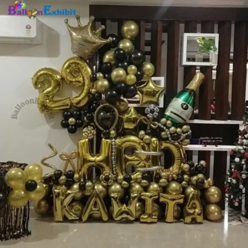 Golden Happy Birthday Surprised Bouquet | Delhi NCR