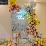 Silver Shimmer Sequin Wall for Birthday Decorations, Delhi NCR