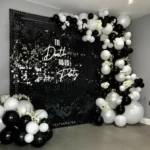 black sequin backdrop