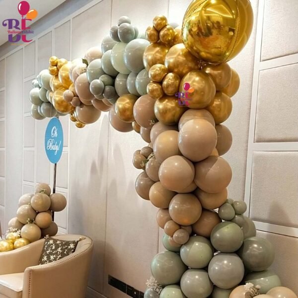 Premium Baby Shower Balloon Decoration at Home