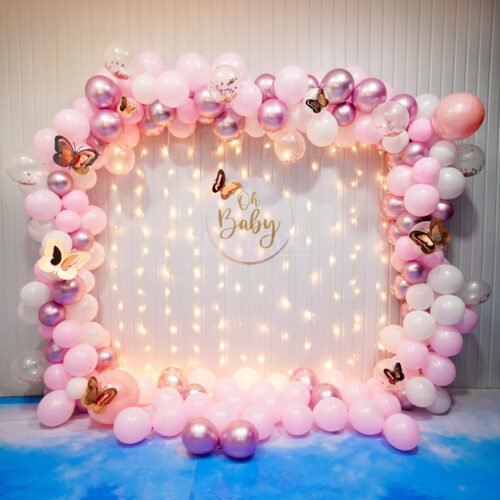 Premium Baby Shower Balloon Decoration at Home