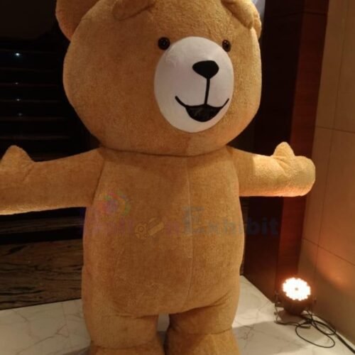 Brown Teddy Bear Mascot for Birthday Party