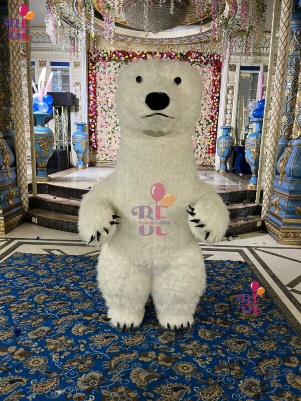 inflatable Polar bear character for Party entertainment