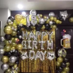 18th Birthday Golden Balloon Room Decoration