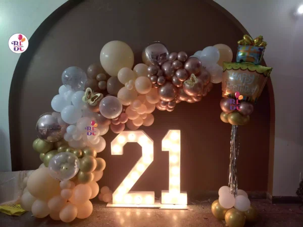 21st Birthday Balloon Room Decoration