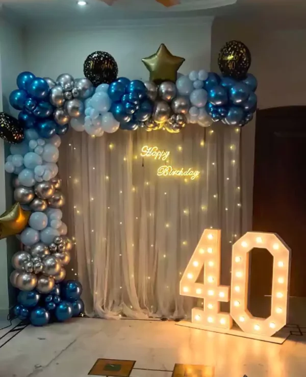 40 Birthday Celebration premium Balloon Decoration