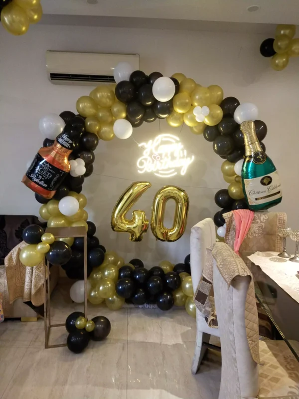 40th Birthday Ring Decoration at Home