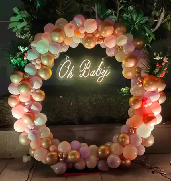 Baby Shower Balloon Ring Decoration