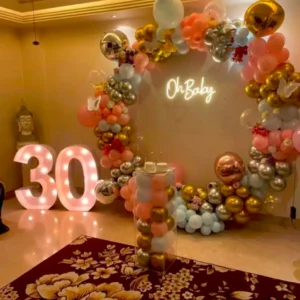 Baby Shower Balloon Ring Decoration Near Me At Home