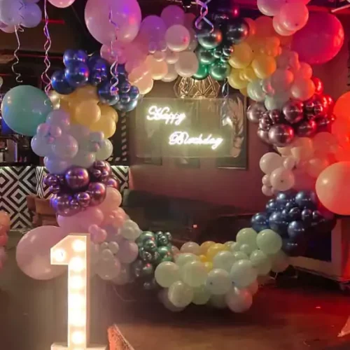 Balloon Ring Decoration for Baby’s 1st Birthday – Unique & Stylish