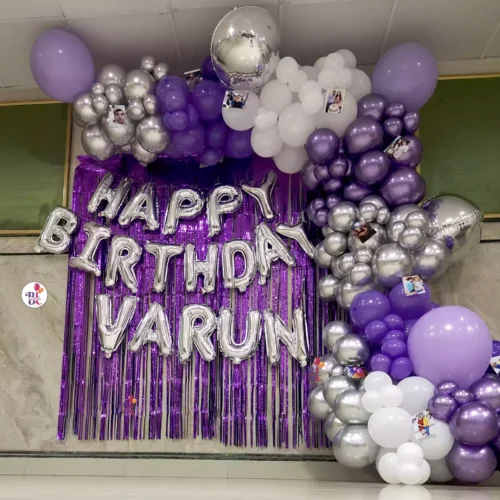 Best Purple Theme Balloon Happy Birthday Decor – Elegant & Magical