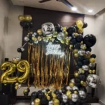 Black and Golden Birthday Ring Decor