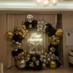 Black and Golden Birthday Ring Decor at Home
