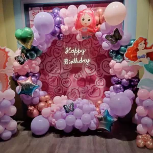 Mermaid Theme Ring Balloon Decoration for Kid's Birthday