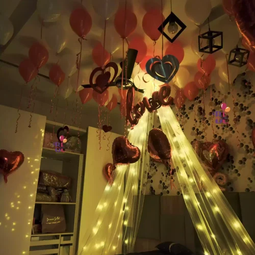 Romantic Room Decoration for Love Birthday