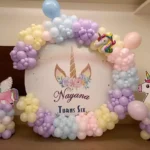 Unicorn Theme Balloon Ring Decoration for Kid Birthday