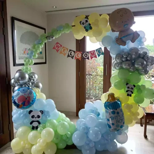 Welcome Baby Boy Ring Balloon Decoration – Celebrate in Style