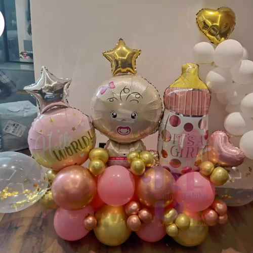 Welcome Baby Girl Balloon Bouquet – Celebrate Her Arrival