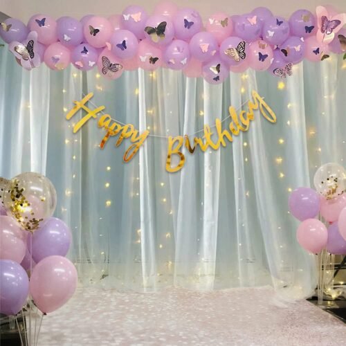 Premium Butterfly Theme Backdrop Decoration for Birthday