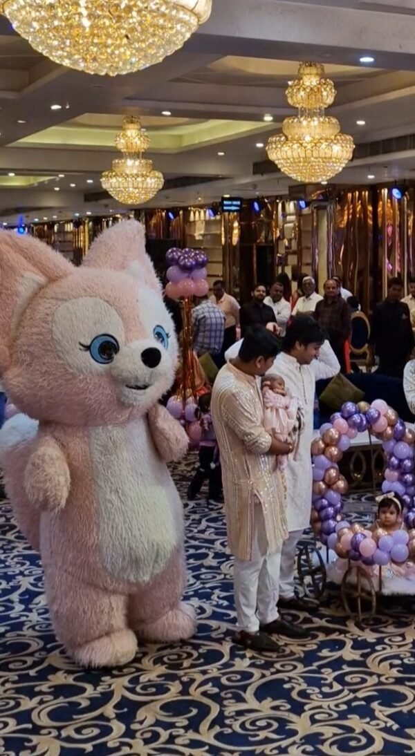 5 Ultimate Birthday Party Entertainment Services in Mumbai 11 Pink Fox Mascot for Birthday Party