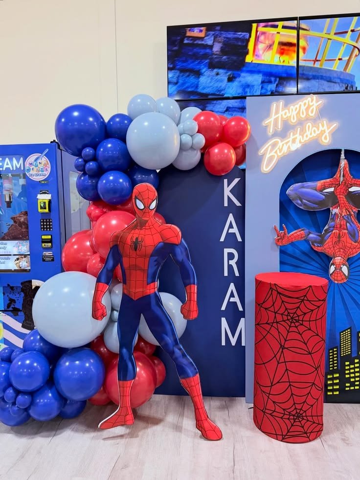 Spiderman Balloon Decoration 3 Spiderman Balloon Decoration