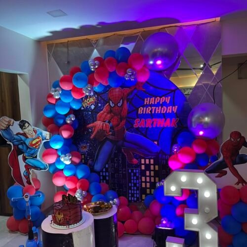 Spiderman Birthday Balloon Decoration Package