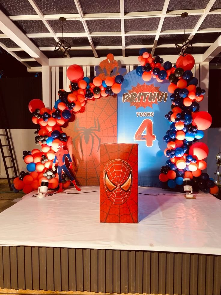 Balloon Decoration in Shalimar Bagh 14 Spiderman theme balloon decoration