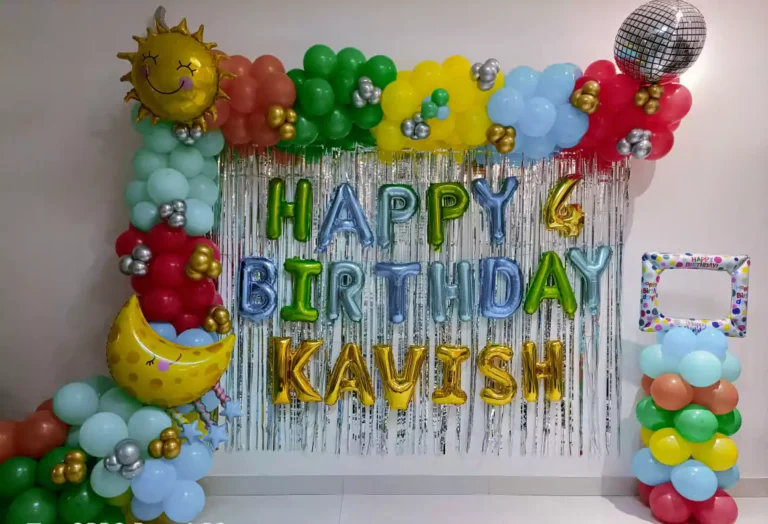 Colorful Balloon Room Decoration for Birthday